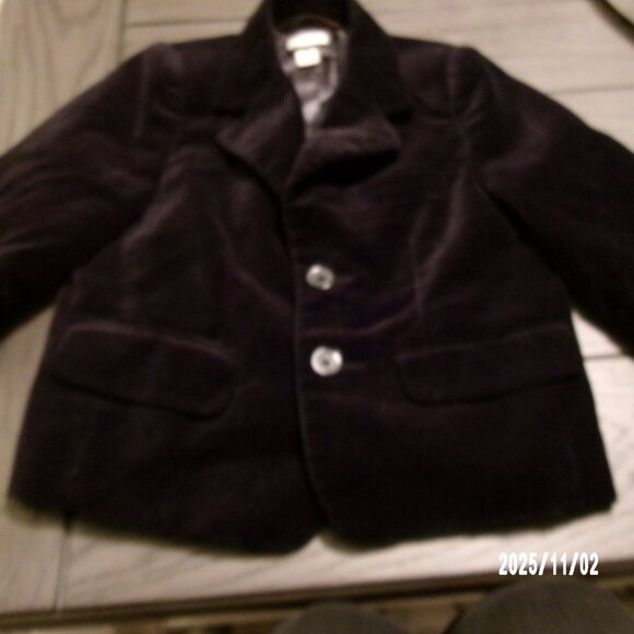 The Children’s Place BABY Toddler Boys Black Velvet Blazer Jacket 18M HOLIDAYS - Picture 2 of 4